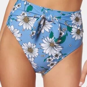 JESSICA Simpson Tie Front Floral High Waist Bottom